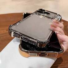 17 Pro Max、17、16、15、14、13、12、11 Pro Max Plus高級透明素材を使用スマホケース、電気メッキソフトフレーム、ハードアクリルバック、耐衝撃性ガラスレンズ保護付きき - ブラック - チェックする 9