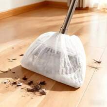 1pc/10pcs Non-Woven Electrostatic Broom Cover - Washable & Reusable Broom Sleeve, Super Dust & Pet Hair Capturing, Non-Slip Universal Fit For Hardwood Tile Floors, Suitable For Home Office Cleaning, Great For Pet Owners & Allergy Sufferers - White - View 8