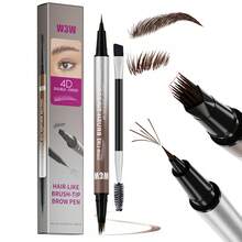 2-In-1 Eyebrow & Eyeliner Pencil, Natural Waterproof Sweat-Resistant Long-Lasting Buildable Brow Pencil With Brow Brush, For Women - 多色-單只 - 查看 18