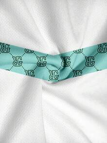 Men's Letter Print Short Sleeve T-Shirt And Shorts Set - Mint Blue - View 5