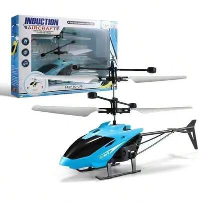 Mini Toy Airplane Gesture Sensing Indoor Flying Helicopter Toys, Remote-Controlled Helicopter Children's Toys With LED Lights, Birthday Gifts For Boys And Girls (Red)