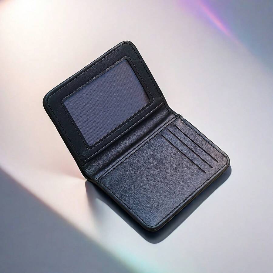 1-Piece Simple Style PU Leather Men's Card Holder Mini Wallet| Vertical ID And Credit Card Holder With A Coin Pocket, Solid Color Lining And Multiple Card Slots, An Ideal Gift For Valentine's Day, Christmas, Father's Day, And Other Men's Holidays - Màu nâu (lớp gỉ) - Xem 1