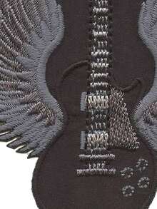 1pc Foreigner Guitar Wings Patch Hard Rock Band Embroidered Iron On - Multicolor - View 5