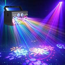 RGB声控迪斯科派对灯,支持DMX512协议,带遥控器,适用于舞台表演、派对、酒吧、KTV、生日、婚礼、舞会装饰,也可作为礼物赠送。 - 查看 3