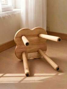 1 pièce Tabouret en bois de chêne floral 24x24cm, convient comme repose-pieds pour salon, banc à chaussures, petit siège, support de pot de fleurs, table décorative moderne, étagère à pot de fleurs - Multicolore - Voir 5