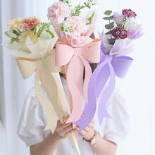 5pcs/Set Single Flower Box, Bouquet Handbag, Floral Art Box, Fairy Wand, Rose Bouquet Packaging Box With Bow - Gift Box - View 3