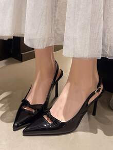 hanxiangyuzu 女士高跟鞋，尖头高跟鞋，时尚细高跟鞋，踝带凉鞋，女士猫跟鞋，优雅搭扣高跟鞋（适合办公室穿着） - 紅色 - 查看 4