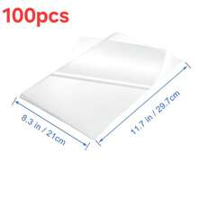 10/20/50/100 Sheets A4 Transparent Self-Adhesive Paper - PET Transparent And Semi-Transparent Printable DIY Image Label Stickers, 21.01x29.72 Cm, Compatible With Inkjet/Laser Printers, Scratch-Resistant, Tear-Resistant, Quick-Drying - Transparent - View 8