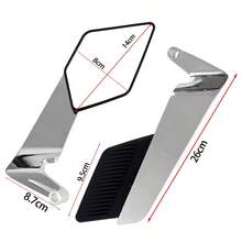 Espejo retrovisor de motocicleta, espejo retrovisor de motocicleta, espejo retrovisor de aluminio y plástico, espejo retrovisor de aleación de aluminio, espejo retrovisor de bicicleta eléctrica, espejo retrovisor con forma de alerón, ligero, accesorio universal para motocicleta y bicicleta eléctrica, espejo retrovisor plegable de alta definición, adecuado para modificación de motocicleta y bicicleta eléctrica - espejo retrovisor con ala - Ver 17