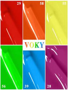 VOKY 6件套霓虹美甲凝胶套装 - 荧光彩虹凝胶指甲油套装,适用于Y2K节日多巴胺美甲DIY艺术 - 彩色 - 查看 11
