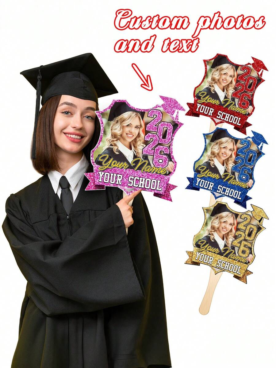 Graduation Season Custom Big Head Cutout On A Stick-9 Styles,Personalized Fat Heads, Face Cardboard Cutouts, Fun Party Decor, Grad Time, Graduation Gig, Birthday, Upload Your Photo - Multicolor - View 1
