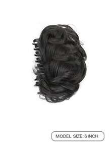 女士合成发髻，蓬松盘发接发爪夹卷曲优雅花苞发型，适合日常佩戴及各种场合，夏季发饰沙滩发夹度假花朵发夹 - 彩色 - 查看 5