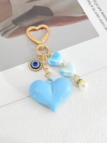 1 móc khóa hình trái tim mùa hè, phụ kiện trang trí túi xách dễ thương, quà tặng cho phụ nữ - Nhiều màu - Xem 9