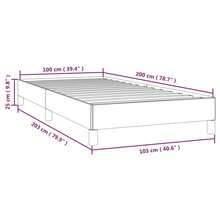 vidaXL Bettgestell Ohne Matratze Hellgrau 100x200 Cm Samt - Grau - Übersicht 9