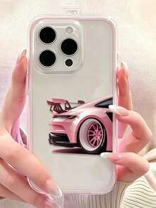 极简时尚粉色汽车图案手机壳，防滑防震轻便耐用，适用于 17/17 Pro/17 Pro Max/16/Pro/16 Pro Max/15/15 Pro/15 Pro Max/14/13/12/11 系列，17 Pro Max 手机壳，17 Pro 手机壳，17 手机壳，圣诞礼物，送给女朋友 - 無色 - 查看 5