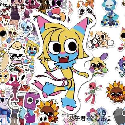 Paw Patrol 54 miếng dán, hàng hóa lưu niệm dành cho người hâm mộ, có thể dán lên máy tính xách tay, điện thoại, hành lý, cốc, sổ tay, sổ kế hoạch, đồ trang trí DIY, món quà nhỏ xinh xắn dành cho bạn bè.
