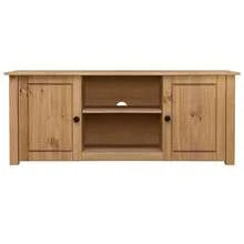 vidaXL TV-Schrank 120 X 40 X 50 Cm Massivholz Panama-Kiefer - Brown - View 2