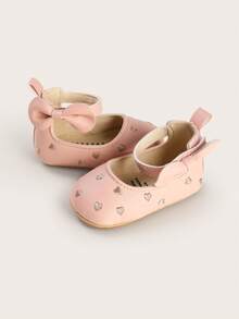 春秋季婴儿鞋 0-1岁 软底防滑鞋 3-6-12个月 女童公主鞋 软底运动鞋 - 粉色 - 查看 6