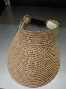 3pcs Adjustable Flat Top Straw Hat, New Summer Fashion Unisex Foldable Wide Brim Sun Hat, Casual Versatile Bohemian Retro Street Elegant Style, Polyester Fabric, Spring/Summer - Multicolor - View 11