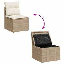 vidaXL Ensembles de table et chaises d'extérieur - Beige - Voir 7