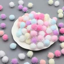 102pcs Multi-Color Multi-Purpose Pom Poms, For Crafts, Easter, Wedding, Party, Anniversary, Christmas, Seasonal Decor, Holiday Decoration, Fun Design & Durable Decor - View 1