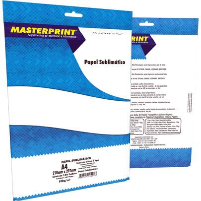 Papel Sublimático A4 100g/m² – Papel para Sublimação Alta Transferência, Secagem Rápida, 210x297mm