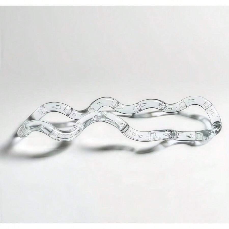 1Pc/4Pcs Pop Tubes Fidget Toy, Sensory Stretch Tubes, Adult Novelty Toys,Adult Sensory Fidget Toys - 水晶白 - 查看 1