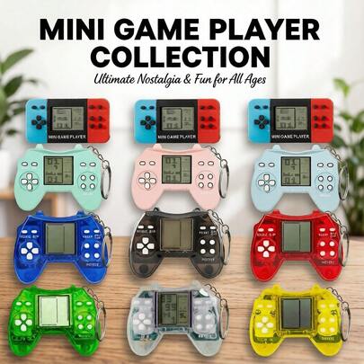 15pcs Video Game Party Favors, Mini Gaming Party Favors, Video Game Keychains, Handheld Game Console, Birthday Party Supplies For Kids, Return Gifts For Birthday Party Decorations Supplies