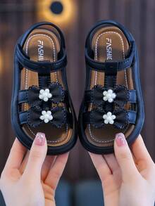 Children's Sandals, New Summer Soft Bottom Non-Slip Bow Princess Sandals, Fashion Cute Indoor Daily Beach Sandals - Black - View 21