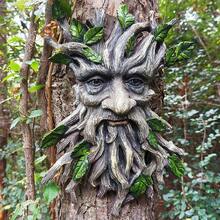 Resin Tree Spirit Figurines, Rustic Style Resin Crafts, Suitable For Hanging In Gardens, Outdoors And Other Decorative Spaces. Also Suitable For Home Decor. - A - View 7