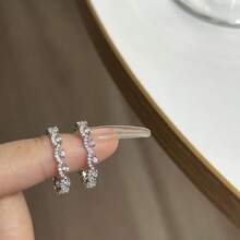 1 đôi nhẫn ren lãng mạn mới về, nhẫn ren đính đá sang trọng, thiết kế xếp chồng cao cấp, nhẫn tinh tế độc đáo dành cho nữ. - Bạc - Xem 3