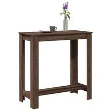 Bar Table, Standing Table For Kitchen, Living Room, Dining Room, Counter Table, Rectangular Kitchen Table, Lounge Table, Bistro Table, Dark Oak Wood Composite - 橡木深色 - 查看 4