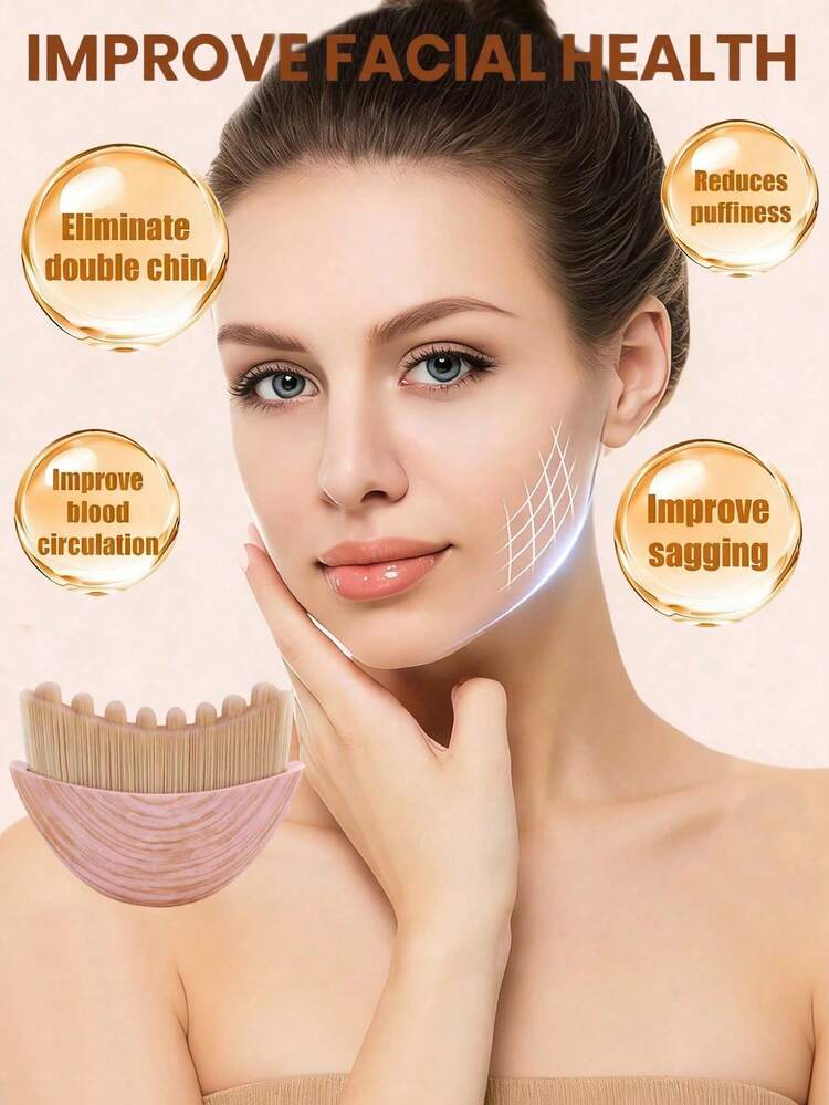 1个不锈钢心形刮痧板，用于面部按摩，便携式肌肉放松按摩板，不锈钢刮痧面部工具 - 面部按摩工具 - 光滑坚固的金属刮痧板，用于面部和身体，减少浮肿 - 彩色 - 查看 9