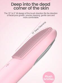 New Electric Waterproof Silicone Facial Cleansing Device, Facial Massager, Ultrasonic Pore Cleaner. - Lihat 5