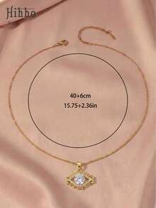 Hihho 1 Peça Colar Colar Luxuoso e Requintado com Pingente de Olho do Diabo para Mulheres, Colar Gargantilha Elegante com Zircônia Cúbica na Cor Dourada, Adequado para Trabalho, Transporte, Uso Diário e Presente - Dourado - Visão 7