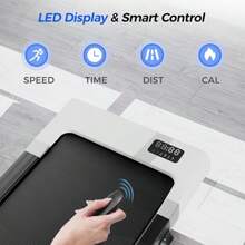 Walking Pad With Incline Under Desk Treadmill 3 In 1 Portable Treadmills For Home With Remote Control LED Display 2.5 HP Quiet Mini Treadmill For Office Home Use 300 Lbs Capacity - 白色 - 查看 5