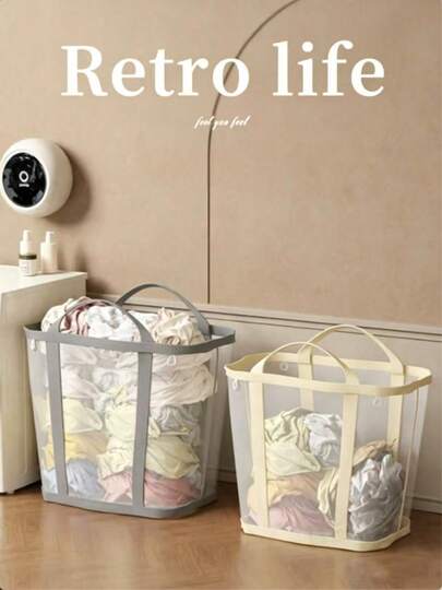 1 chiếc giỏ đựng quần áo bẩn gấp gọn, dung tích lớn, bền chắc, thích hợp làm túi mua sắm siêu thị, túi du lịch ngoài trời, giỏ lưới đựng quần áo bẩn có tay cầm chắc chắn, giỏ đựng đồ có thể gấp gọn. Thích hợp sử dụng ngoài trời, trong vườn, phòng giặt, phòng tắm, ký túc xá, du lịch và nhiều nơi khác. Giỏ đựng quần áo bẩn, quà tặng Ngày của Mẹ.