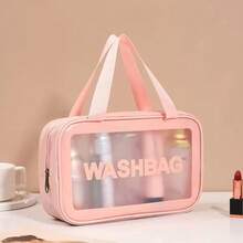 1pc Double-Layer Travel Makeup Bag, Cosmetic Storage Pouch, Toiletry Bag, Handbag, Makeup Organizer - Multicolor - View 13