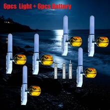 Set de 3/6 piezas + baterías Luz LED verde roja intermitente para varilla de pesca, campanas de mordida, herramientas de alarma (baterías incluidas) - Multicolor - Ver 12
