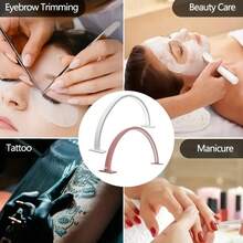 2pcs/1pc LED Crescent Nail Lamp, Beauty Lighting Fixture, USB Powered, 3 Color Modes & 10 Brightness Levels, Portable, Suitable For Nail Art, Eyelash Extension, Tattoo Lighting, Room Decor, Great Gift Idea - 多款式 - 查看 5