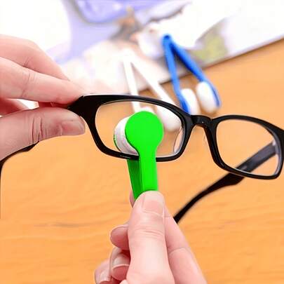 Juego de cepillos de limpieza de gafas portátil y de moda, no daña las lentes, limpia manchas, adecuado para el hogar, la oficina, los viajes, el Día de San Valentín, el regreso a la escuela, regalo de cumpleaños, accesorios para el cuidado de lentes, accesorios de gafas reutilizables, paño de microfibra ultrafino para la limpieza de gafas