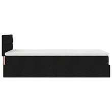 vidaXL Ottoman-Bett mit Matratze Schwarz 90x190 cm Stoff - Noir - Voir 10