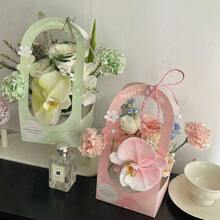 5 piezas Cajas portátiles para flores, Cajas de regalo de embalaje floral, Cajas para arreglos florales, Cestas portátiles para flores, Bolsas portadoras de plantas en maceta - caja de regalo - Ver 3
