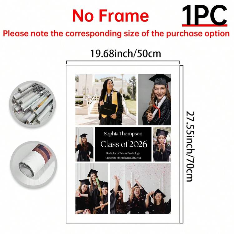 1 bộ ảnh ghép kỷ niệm tốt nghiệp năm 2026, mẫu quà tặng tốt nghiệp, poster tùy chỉnh, phù hợp để sử dụng, khung ảnh có thể chỉnh sửa, tranh treo tường tùy chỉnh, poster kỷ niệm cá nhân hóa cho ảnh tốt nghiệp, món quà hoàn hảo cho sinh viên tốt nghiệp, đồ vật tùy chỉnh, ảnh mùa tốt nghiệp năm 2026. - Nhiều màu - Xem 16