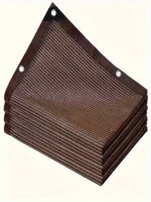 1 pieza Toldo de sombra grueso con protección UV, hecho de HDPE, diseño de rayas tejido minimalista moderno, forma de sombra cuadrada con esquinas triangulares reforzadas y ojales perimetrales completos, bloqueo solar, enfriamiento, privacidad para patio, balcón, camping - multicolor - Ver 10