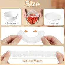 100pcs Elastic Food Covers, Reusable Stretch Lids For Bowls, Versatile Kitchen Packaging Sealing Bags For Food Storage, Bread, Outdoor Picnic, Adjustable Plastic Wrap, Kitchen Gadgets - View 4