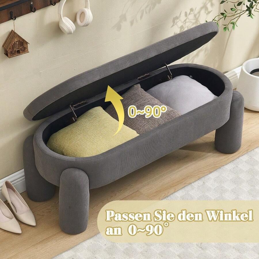 Storage Benches & Ottomans - Grey - View 1