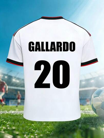 Camiseta de Fútbol para Hombre, Camiseta de Fútbol Perfecta para el Equipo MEX, con la Impresión de "Gallardo con el Número 20" en la Espalda, Camiseta Deportiva Ideal, Cómoda y Transpirable, Disponible en Colores Blanco y Verde, Tallas S-XXXL