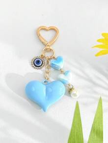 1 móc khóa hình trái tim mùa hè, phụ kiện trang trí túi xách dễ thương, quà tặng cho phụ nữ - Nhiều màu - Xem 10