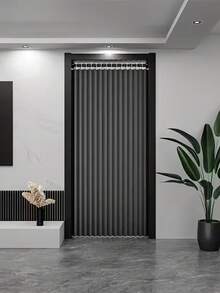 Foldable Elegant Bohemian Style Curtain With Stripes - Polyester, Heavy Duty Thickened Natural Drape, Magnetic Partition For Living Room, Bedroom, Kitchen - Easy Hand Wash, Multipurpose Home Decor, Farmhouse Theme Unlined Curtain, Living Room Curtain, Linen Texture Pleated Curtain Folding Door Window Curtain For Closet And Room Divider - M - View 8